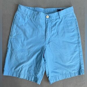 Vineyard Vines Light Blue Flat Front Shorts sz 30 club short style 1h0213 cotton